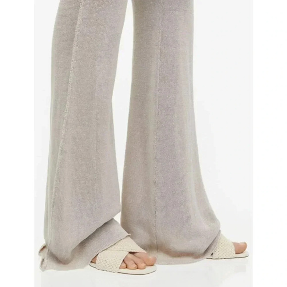 H&M Womens Square Toe Crossover Block Heels Crochet Mules Sandal Beige Sz 8 - Picture 3 of 9